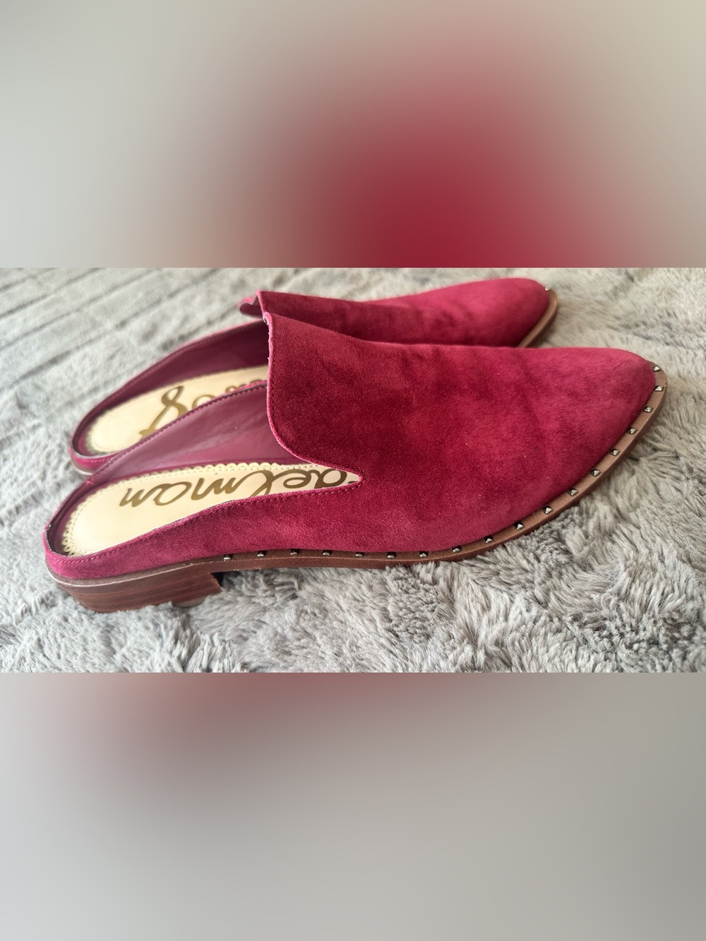 CIRCUS BY SAM EDELMAN Lewellyn Cranberry Slides Sandals Women's  (shoe26)